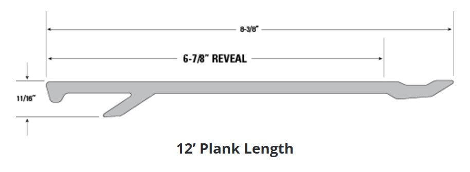 Everlast 7" Lap Siding Profile Measurements